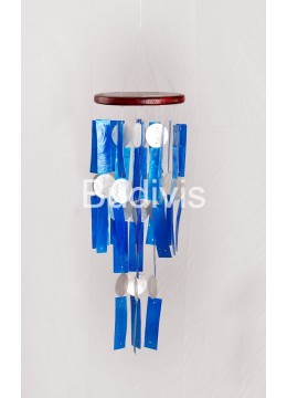 Blue Rectangular Handmade Capiz Wind Chime