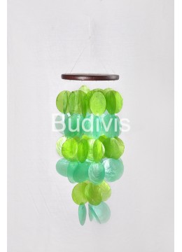 Green Capiz Wind Chime