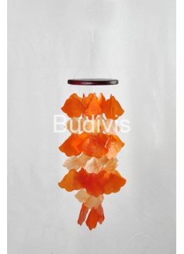 Orange Angel Trumpet Flower Capiz Wind Chime