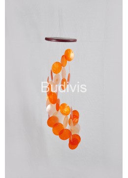 Orange Gradient Spiral Capiz Wind Chime