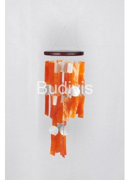 Orange Rectangle Capiz Wind Chime