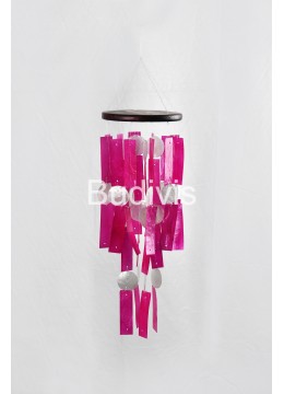 Pink Rectangular Capiz Wind Chime High Quality