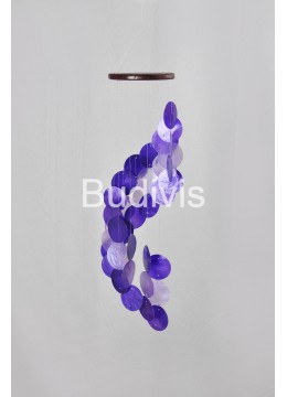 Purple Gradient Spiral Capiz Wind Chime