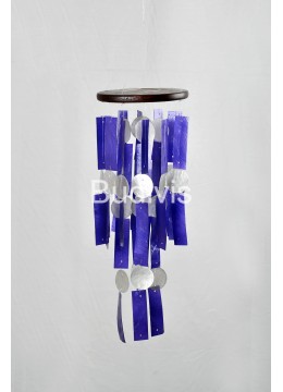 Purple Rectangle Capiz Wind Chime Garden Decoration