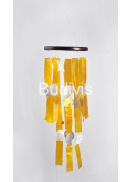 Yellow Rectangle Capiz Wind Chimes Relaxing Sound