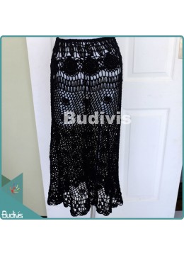 Black Long Knitted Skirt