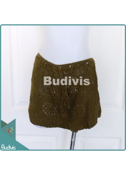 Green Military Knit Skirt