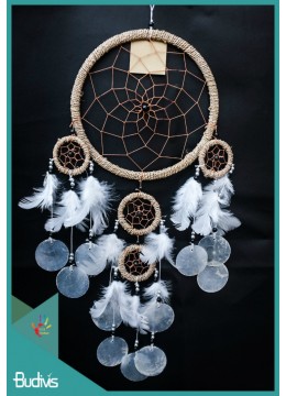 Dream Catcher, Dream Catcher, Dream Catcher Natural Multiple Children Capiz Shells