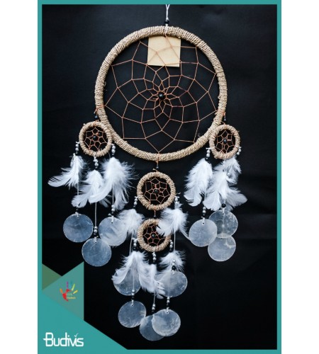 Dream Catcher, Dream Catcher, Dream Catcher Natural Multiple Children Capiz Shells