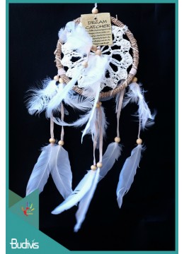 Dream Catcher, Dream Catcher, Dream Catcher White With Feather In The Center