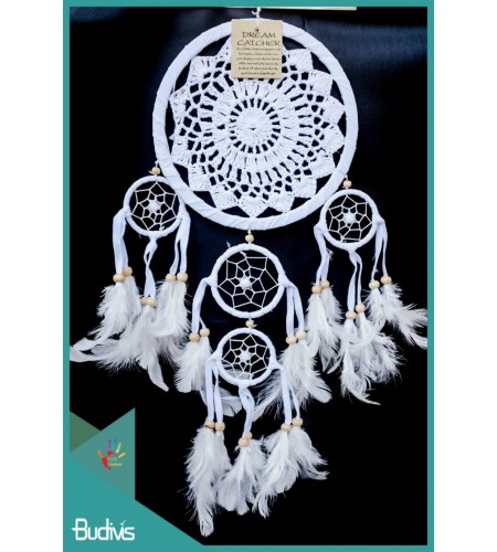 Dream Catcher, Dream Catcher, Multiple Children With Feathers In The Center Of The Dream Catcher