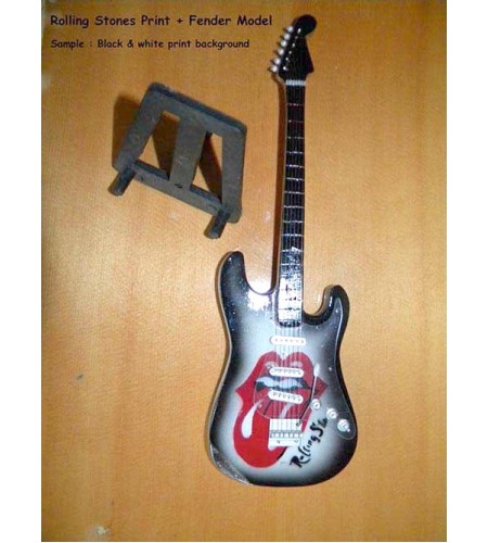 Miniature Guitar Rolling Stones