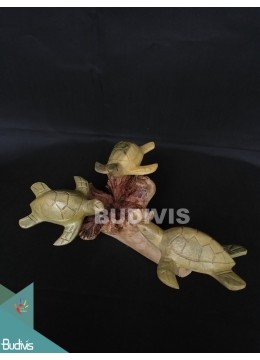 Animal Wood Carving Sea Turtle Home Made