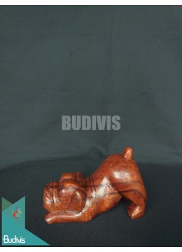 Bali Manufacturer Wood Carved Bulldog Wholesale