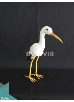 Figurines Realistic Miniature Wooden Bird Carving Hand Painted Garden Decoration