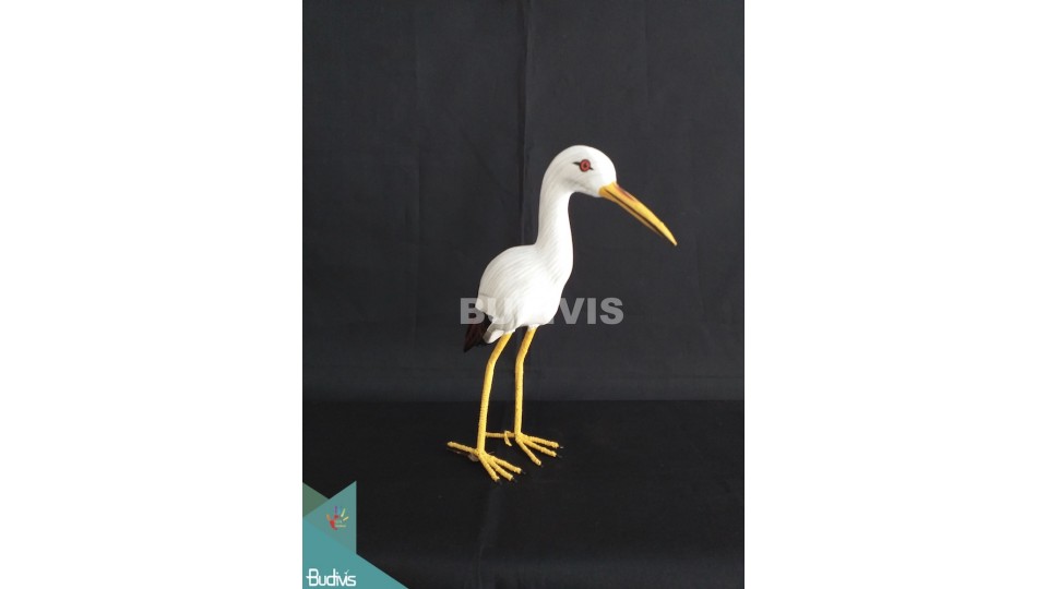 Figurines Realistic Miniature Wooden Bird Carving Hand Painted Garden Decoration