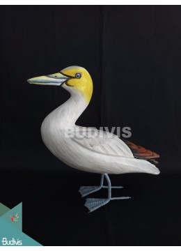 Figurines Realistic Miniature Wooden Bird Carving Hand Painted Garden Decoration