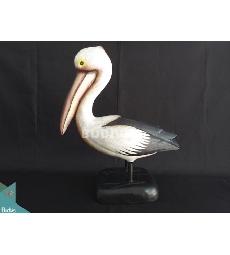 Figurines Realistic Miniature Wooden Bird Carving Hand Painted Garden Decoration