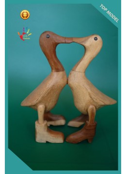 For Sale Natural Couple Wooden Duck, Wooden Duck, Bamboo Duck, Bamboo Root Duck,