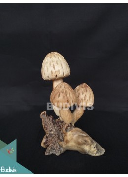 Indonesian Handmade Wood Carved Mushroom