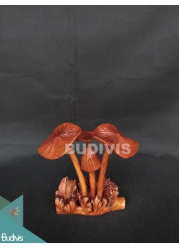 Indonesian Handmade Wood Carved Mushroom