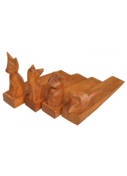 Wood Carving Animal Door Stop