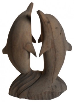 Wood Carving Dolphin Jump