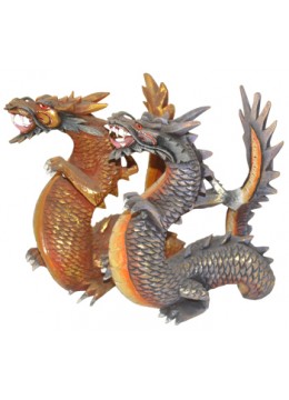 Wood Carving Dragon Statue