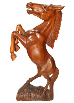 Wood Carving Horse Statue