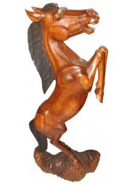 Wood Carving Horse Statue