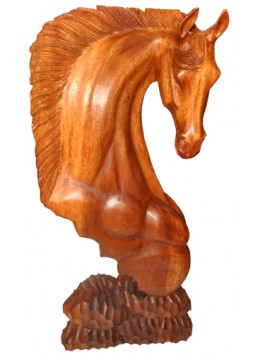 Wood Carving Horse Statue