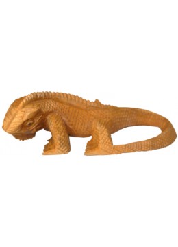 Wood Carving Iguana Statue