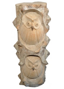 Wood Carving Owl double