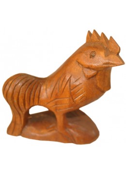 Wood Carving Rooster Statue