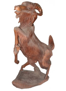 Wood Carving Sheep Statue