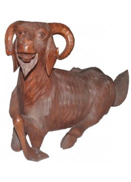 Wood Carving Sheep Statue