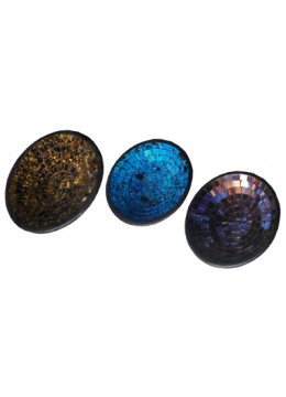 Mosaic set of 3 Round Ceramic