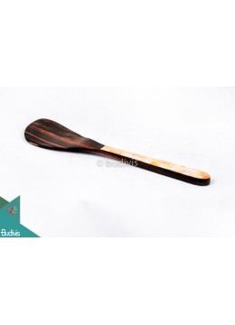 Shell Decorated Wooden Rice Spoon