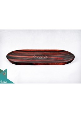 Wooden Candy Food Storage Box Oval Rectangular Medium