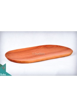 Wooden Rectangular Oval Food Storage Tray (Small)