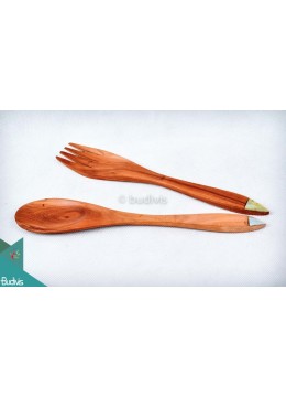 Wooden Spoon And Fork Lunch Box Set 2 Piece Medium