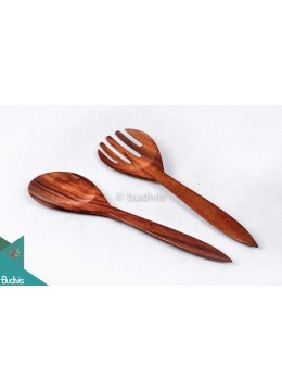 Wooden Spoon And Fork Set 2 Pcs