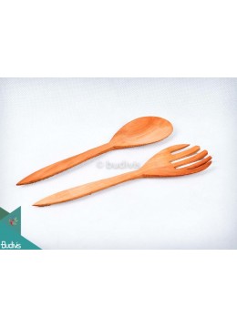 Wooden Spoon And Fork Set Large 2 Piece