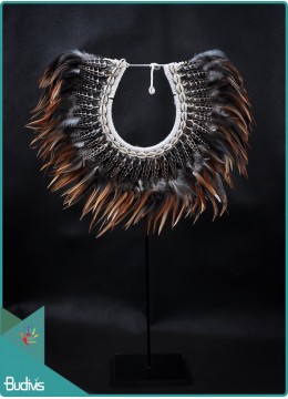 Affordable Tribal Necklace Feather Shell Ornaments Standing Room Interior Decoration