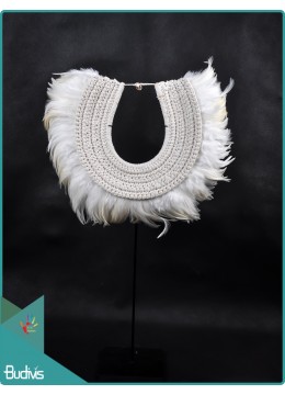 Latest Tribal Necklace Feather Shell Decoration Vertical Interior