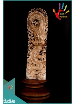 100% Handmade Dragon Hand Carved Bone Landscape Ornaments Wholesale