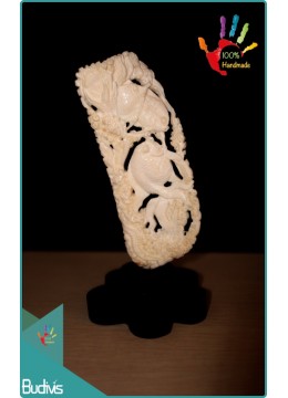 Best Selling Fish Hand Carved Bone Scenery Decoration Top Quality