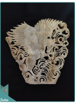 Pegasus Landscape Bone Carving