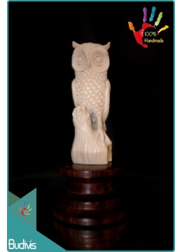 Wholesale Owl Hand-Carved Bone Landscape Ornaments Best Seller