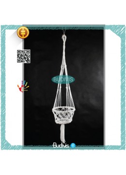 White Top Model Flower Pot Hanging Macrame Handmade, Macrame Plant Hanging, Flower Pot Tree Macrame, Hanging Garden Flower Pot